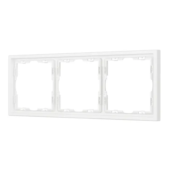 Фото #1 товара Рамка пластиковая FRM-NOBE-SFPL-3-WH (Arlight, Белый кварц)