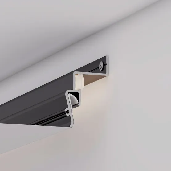 Фото #4 товара Профиль STRETCH-SHADOW-2000 BLACK (A2-CONTOUR-PRO) (Arlight, Алюминий)