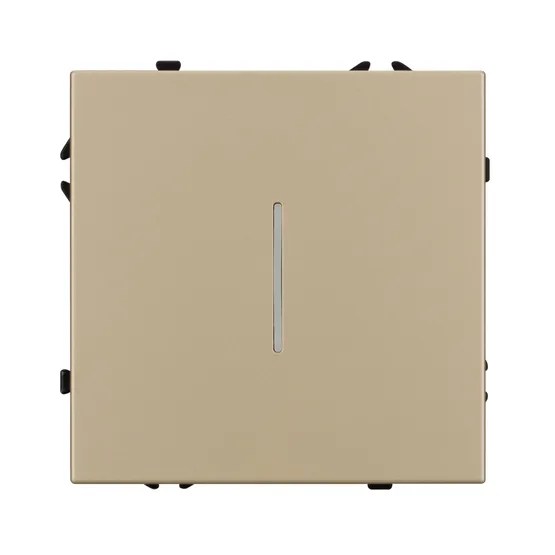 Фото #2 товара Механизм выключателя одноклавишный непроходной LED SWT-NOBE-MK01-SFPL-L-GD (230V, 10A) (Arlight, Золотой песок)