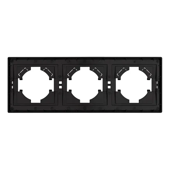 Фото #3 товара Рамка пластиковая FRM-TENDO-SFPL-3-BK (Arlight, Матовый черный)