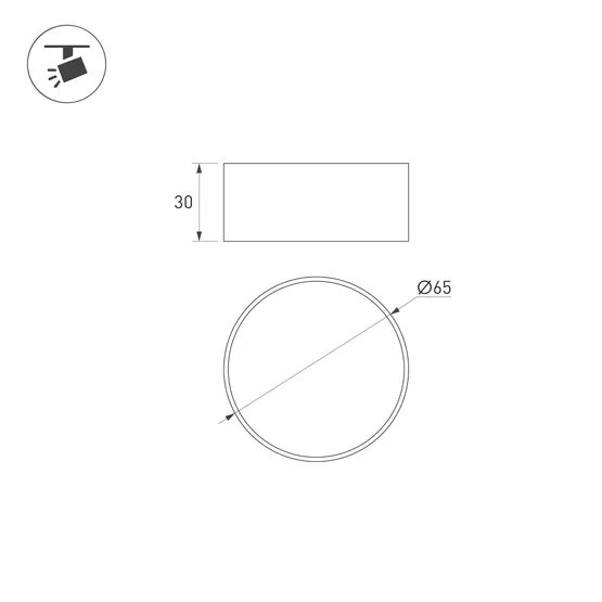 Фото #4 товара Насадка антибликовая LGD-ARTIFACT-FULL-SNOOT-R65 (WH) (Arlight, Металл)