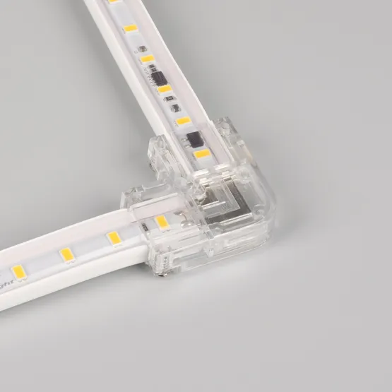 Фото #2 товара Коннектор угловой для ленты ARL-50000PV (15.5x6mm) прозрачный (Arlight, Пластик)