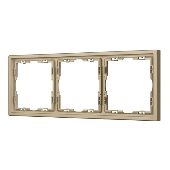 Фото #1 товара Рамка пластиковая FRM-NOBE-SFPL-3-GD (Arlight, Золотой песок)