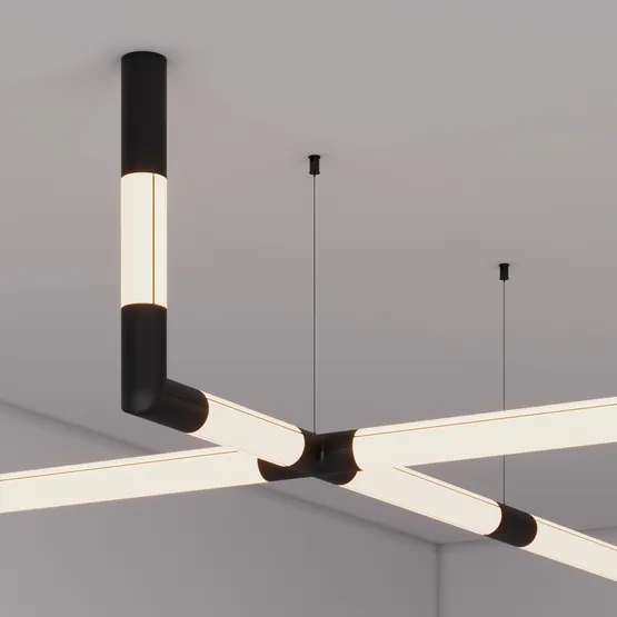 Фото #5 товара Соединитель профиля ROUND-D36-360-180 BLACK (Arlight, Алюминий)