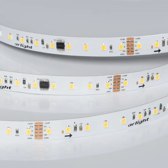 Фото #2 товара Светодиодная лента DMX-A96-12mm 24V White6000-PX12 (14 W/m, IP20, 5m) (Arlight, CRI>90)