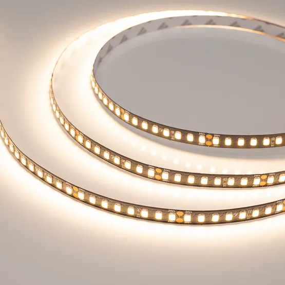 Фото #3 товара Светодиодная лента RT-A160-BLACK-8mm 24V Warm3000 (12 W/m, IP20, 2835, 5m) (Arlight, высок.эфф.150 лм/Вт)