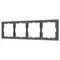 Минифото #1 товара Рамка пластиковая FRM-NOBE-SFPL-4-GR (Arlight, Серый базальт)