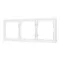 Минифото #1 товара Рамка пластиковая FRM-NOBE-SFPL-3-WH (Arlight, Белый кварц)