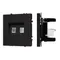 Минифото #1 товара Механизм сдвоенной телефонной розетки SCT-NOBE-MTL2-SFPL-BK (RJ-11, 4C) (Arlight, Черный оникс)